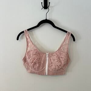 Lace bra crop top